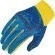 Icon Raiden Arakis Touchscreen motor gloves blue