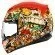Icon Airmada Dia De Los Muertos red motorcycle helmet